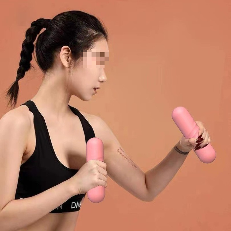 Yoga Fitness Bar - Silicone Coated Dumbbell Bar 1.5KG Home