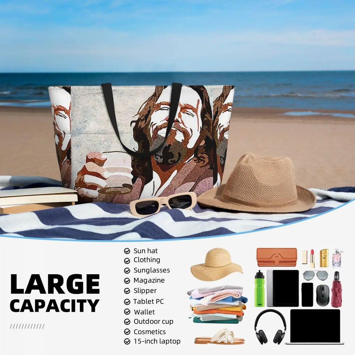 Big Lebowski Dude Portrai Beac - Yoga Fitness Dude recension och pris