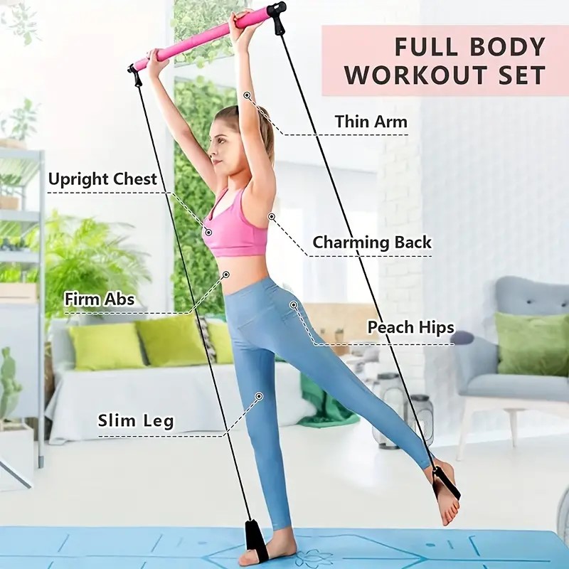 Multifunctional Pilates Bar Co - Yoga Fitness Bar recension och pris