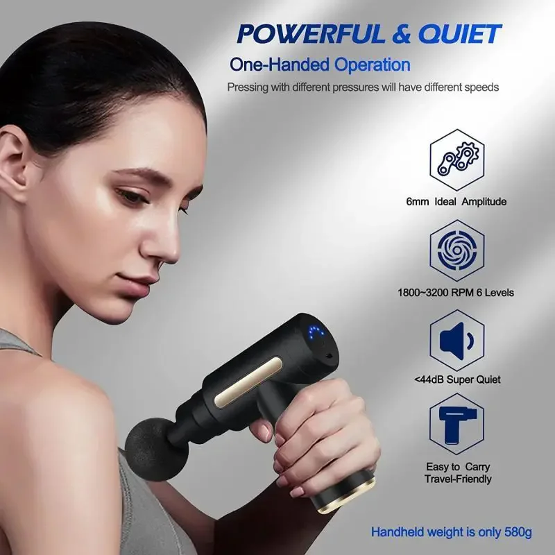 2024 portable fascia gun body  - Vibration Massage Gun recension och pris