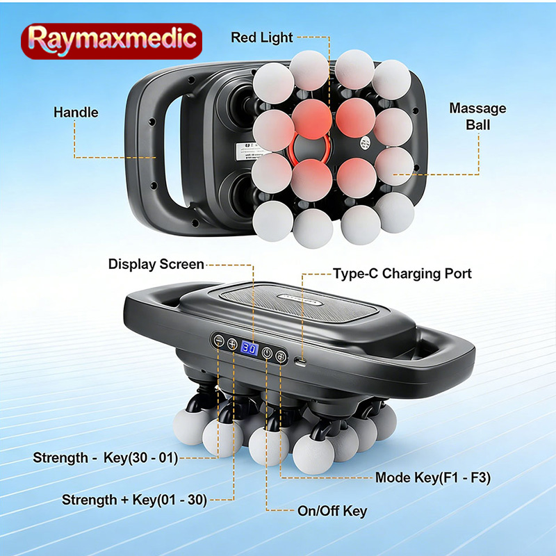 Customizable 16-Head Fascia Gu - Vibration Massage Gun recension och pris