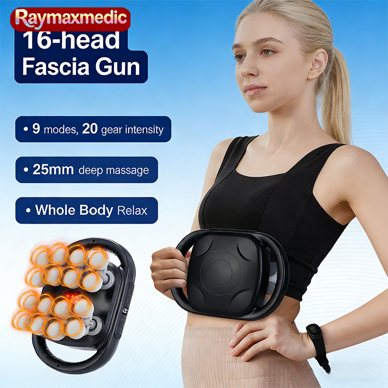 Customizable 16-Head Fascia Gu - Vibration Massage Gun recension och pris