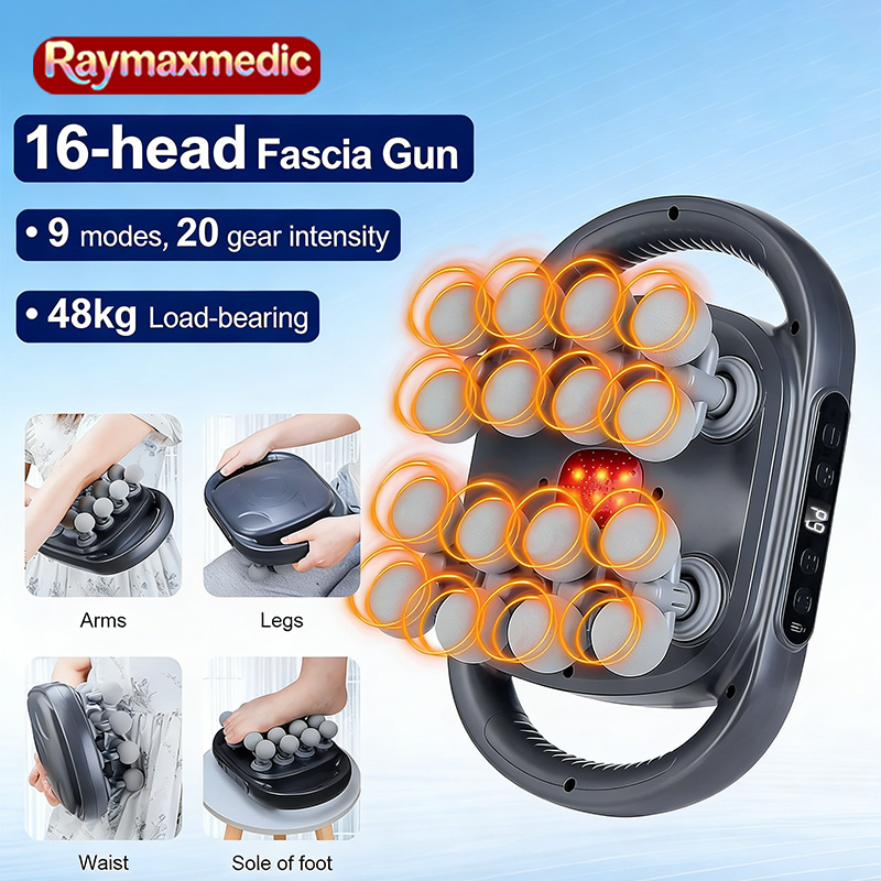 Customizable 16-Head Fascia Gu - Vibration Massage Gun recension och pris