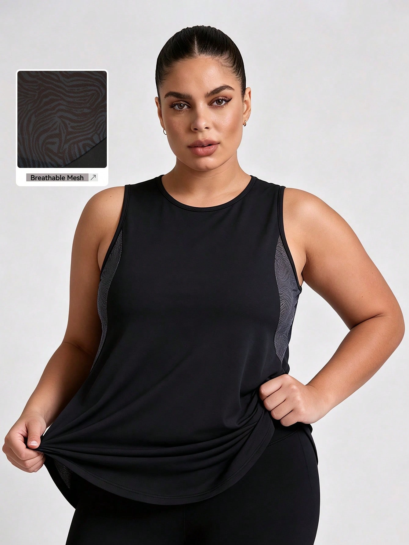 Plus Size Mesh Tank Top Women  - Yoga Fitness Plus recension och pris